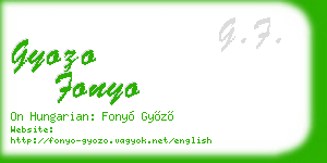 gyozo fonyo business card